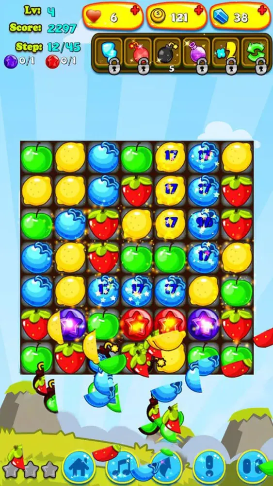 Tangkapan skrin Fruit Crush Heroes