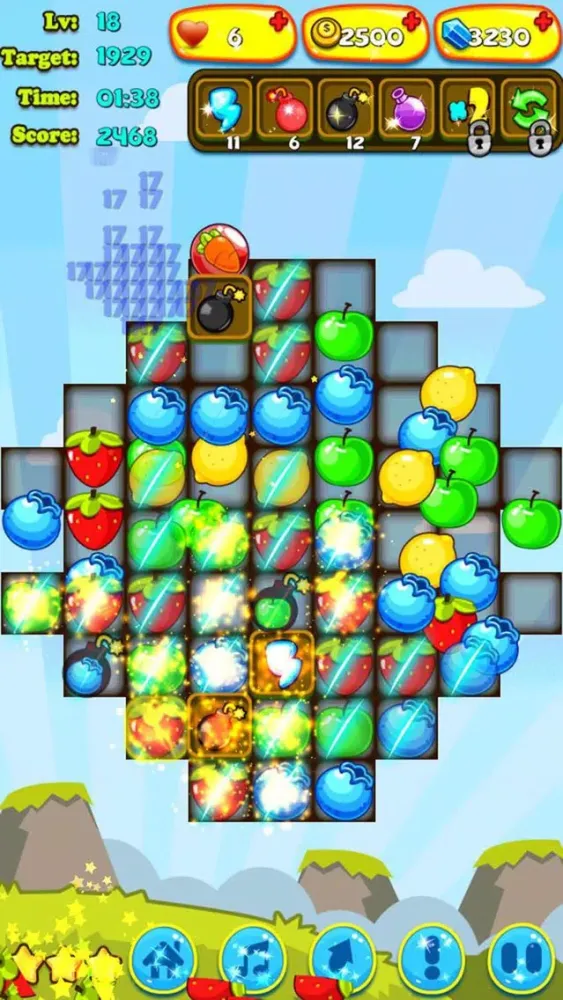 Tangkapan skrin Fruit Crush Heroes