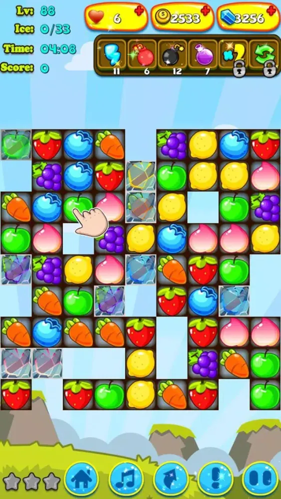Tangkapan skrin Fruit Crush Heroes