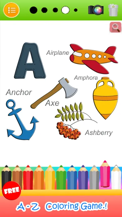 Screenshot di ABC Coloring Book Paint & Draw Page Games For Kids