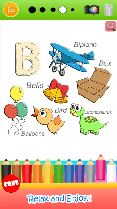 Screenshot di ABC Coloring Book Paint & Draw Page Games For Kids