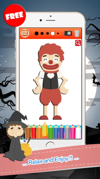 Captures d'écran de Happy Halloween Trick Or Treat Coloring Book Games