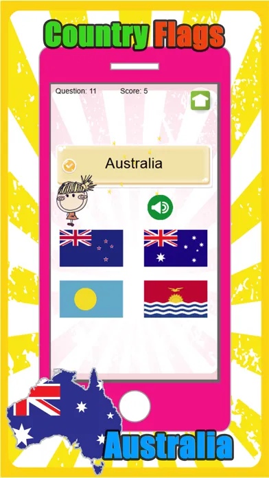 ภาพหน้าจอของ Australia Regions Country And Territory Flag Games