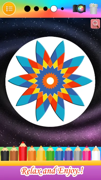 Capturas de pantalla de Flower Mandala Therapy Coloring Book Drawing Pages
