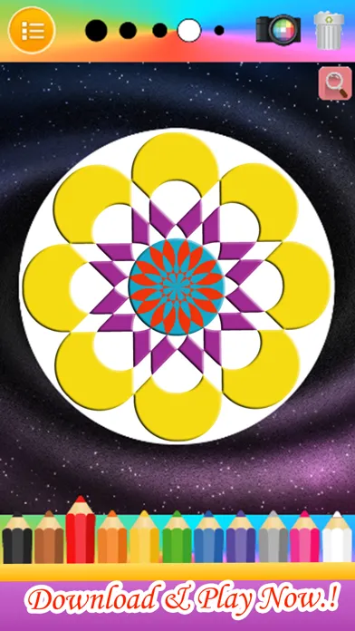 Capturas de pantalla de Flower Mandala Therapy Coloring Book Drawing Pages