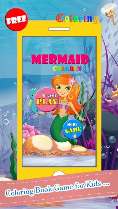 Captures d'écran de Mermaid Coloring Book Paint Games Free For Kids 2