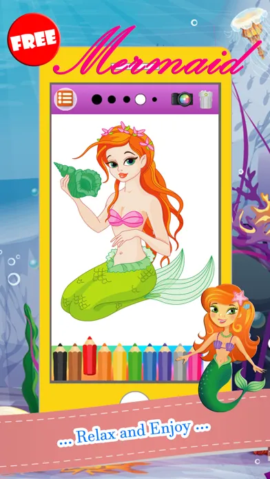 Captures d'écran de Mermaid Coloring Book Paint Games Free For Kids 2