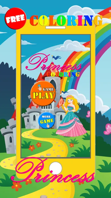 Capturas de tela do Princess Coloring Book Painting & Doodling Games 2
