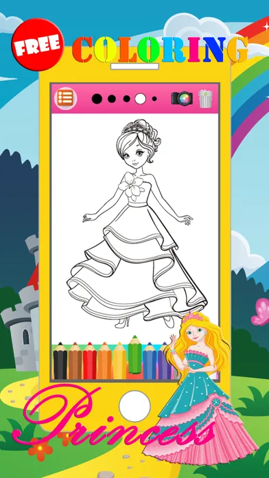 Capturas de tela do Princess Coloring Book Painting & Doodling Games 2