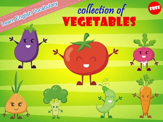 Vegetable Word Picture Matching Puzzles Fun Games iPad  Screenshots