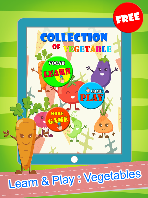 Vegetable Word Picture Matching Puzzles Fun Games iPad  Screenshots