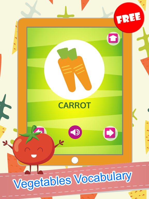 Vegetable Word Picture Matching Puzzles Fun Games iPad  Screenshots