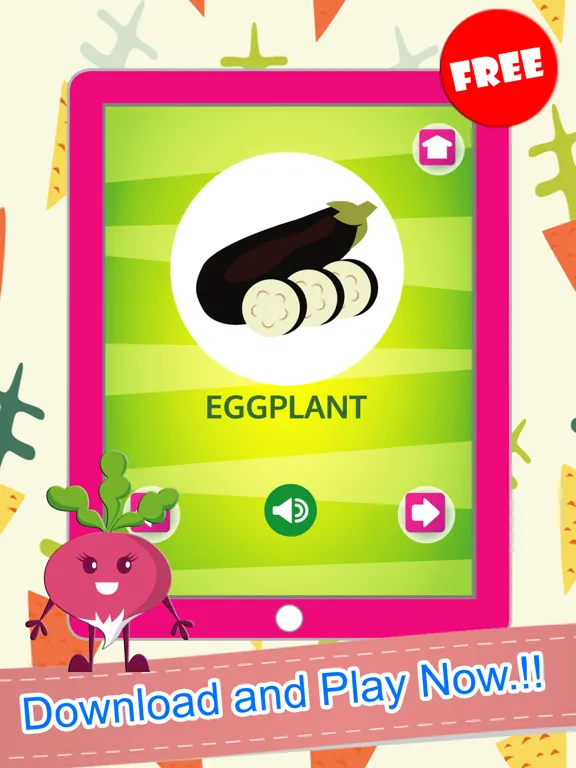 Vegetable Word Picture Matching Puzzles Fun Games iPad  스크린샷