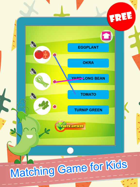Vegetable Word Picture Matching Puzzles Fun Games iPad  Screenshots