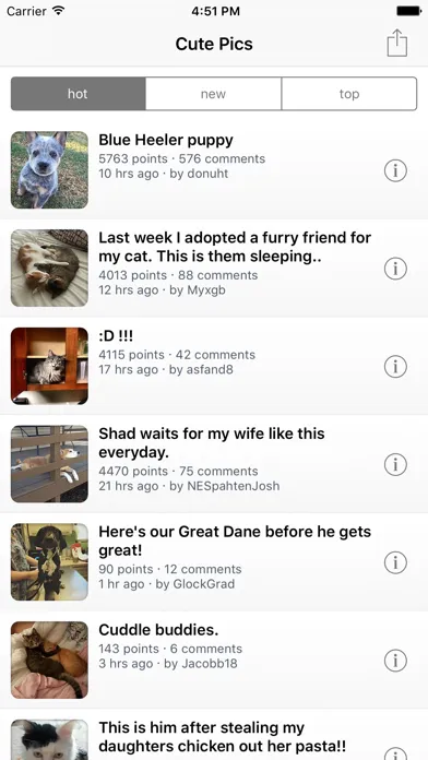Captures d'écran de Cute Pics