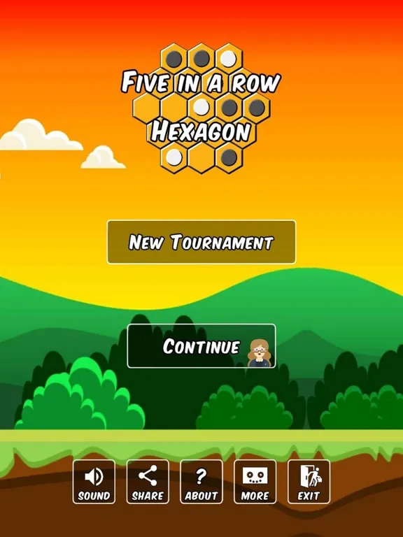 Five In a Row Hexagon iPad  स्क्रीनशॉट