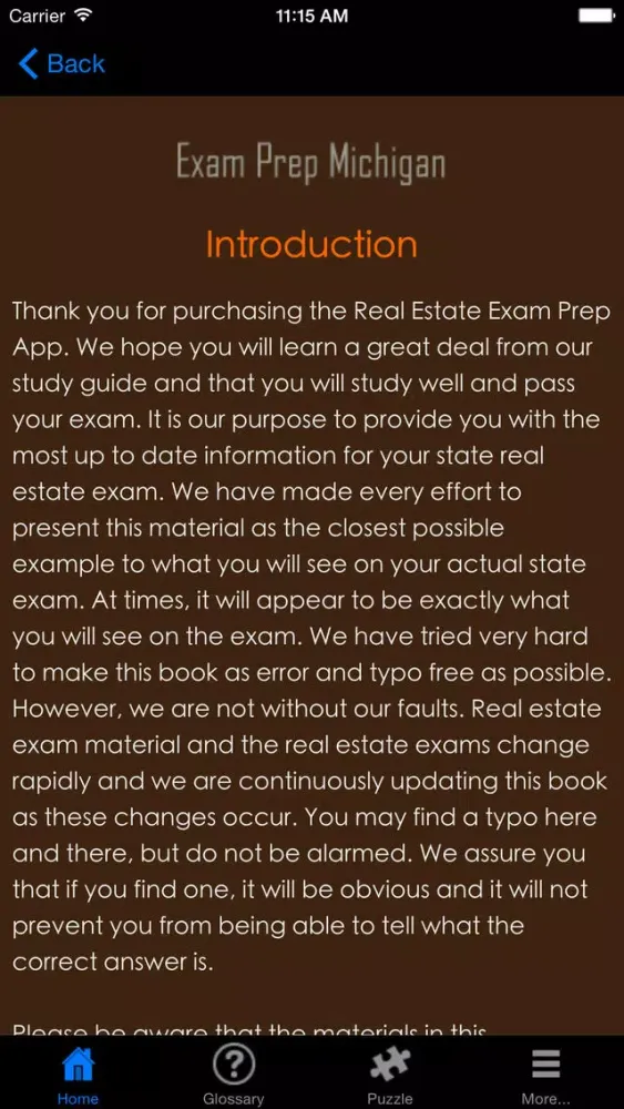 ExamPrepMI Michigan Real Estate Agent Exam Prep. स्क्रीनशॉट