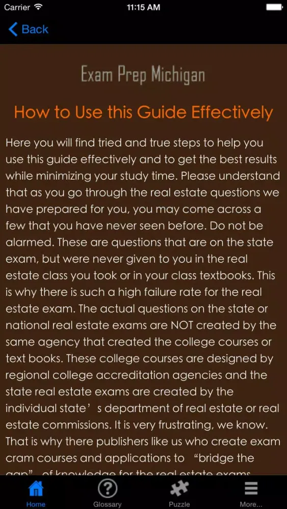 ExamPrepMI Michigan Real Estate Agent Exam Prep. स्क्रीनशॉट