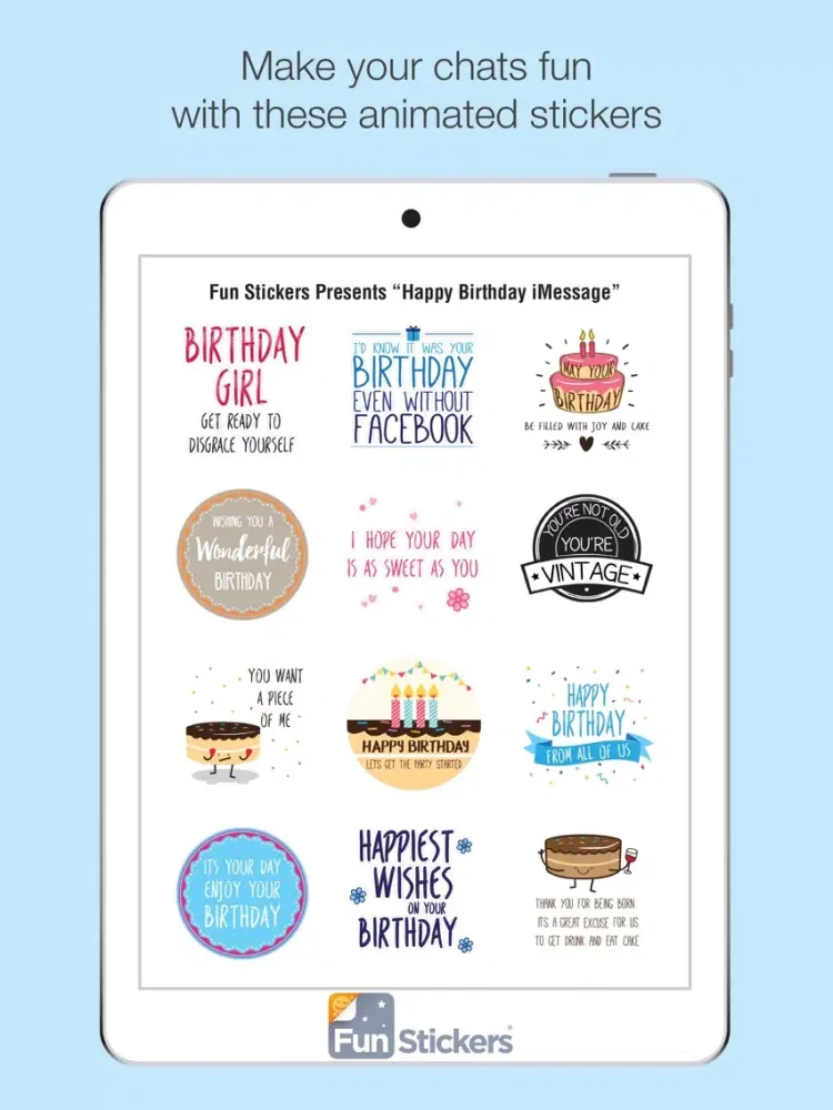 Capturas de tela do Happy Birthday Series One iPad 