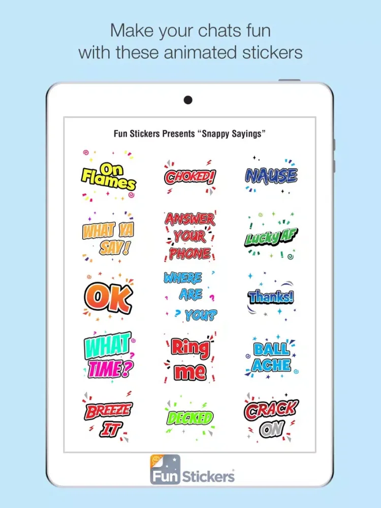 Captures d'écran de Snappy Sayings iSticker iPad 