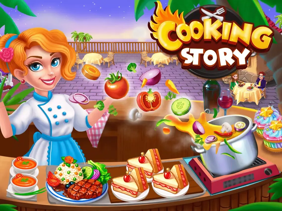 Capturas de tela do Cooking Story Chef Food Games iPad 