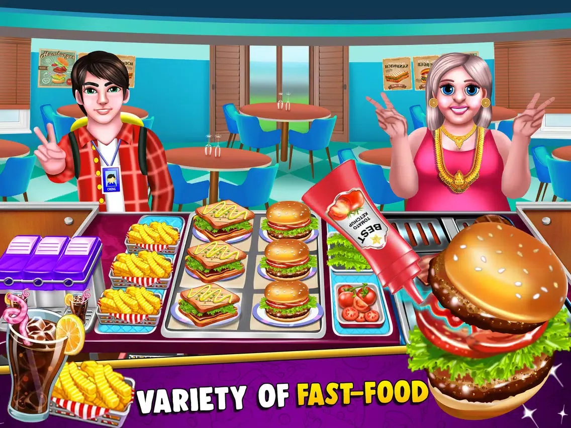 Capturas de tela do Cooking Story Chef Food Games iPad 