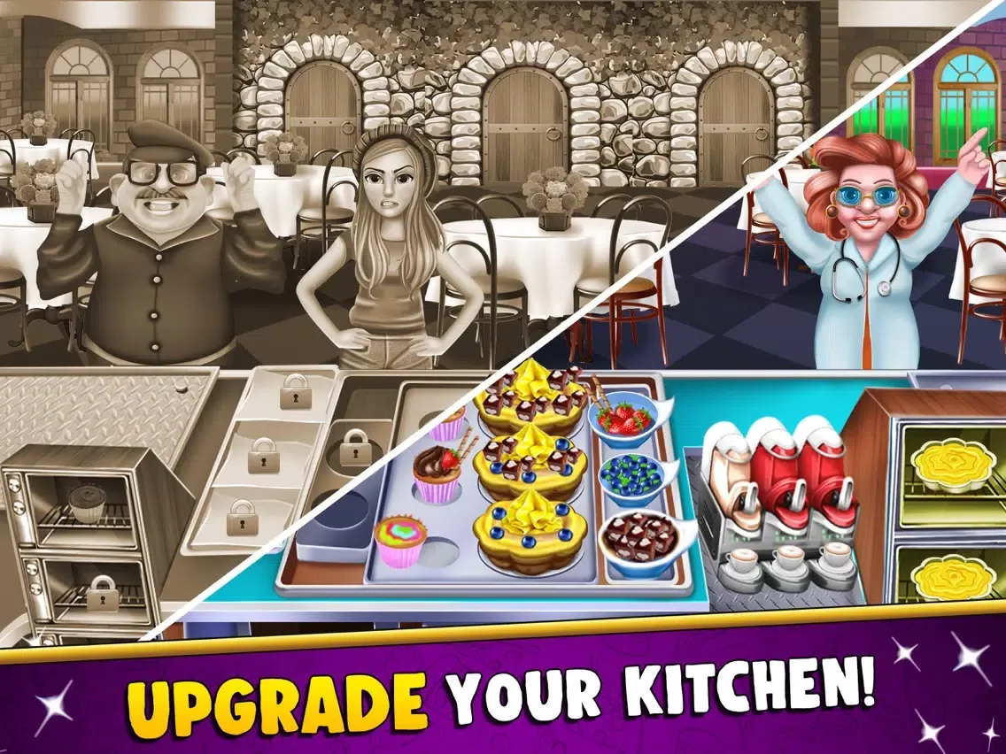 Capturas de tela do Cooking Story Chef Food Games iPad 