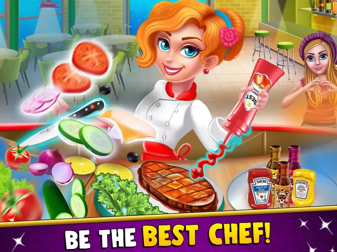 Capturas de tela do Cooking Story Chef Food Games iPad 