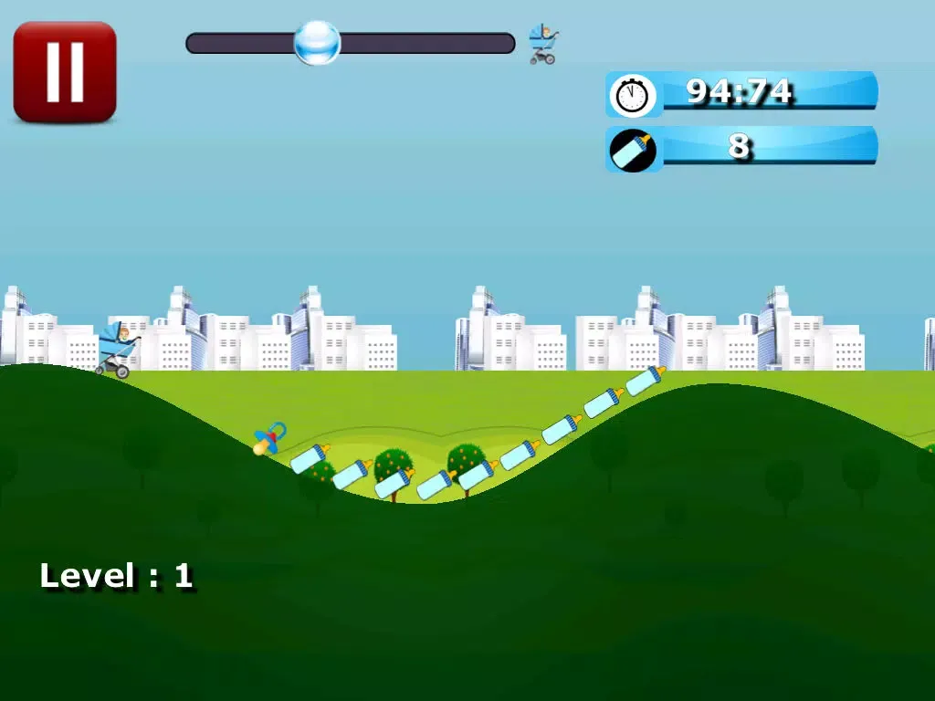 Zrzuty ekranu Cool Runaway Baby Stroller Race FREE iPad 