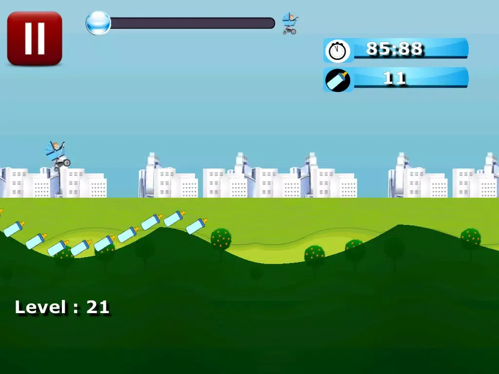 Zrzuty ekranu Cool Runaway Baby Stroller Race FREE iPad 