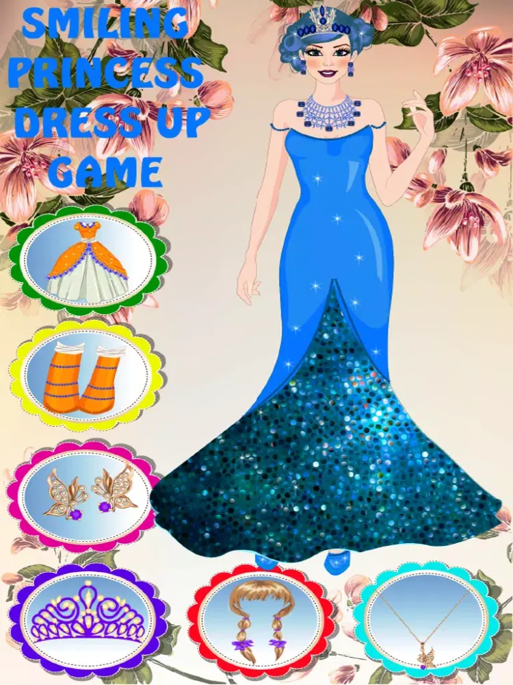 Smiling Princess Dress Up Game iPad  Screenshots