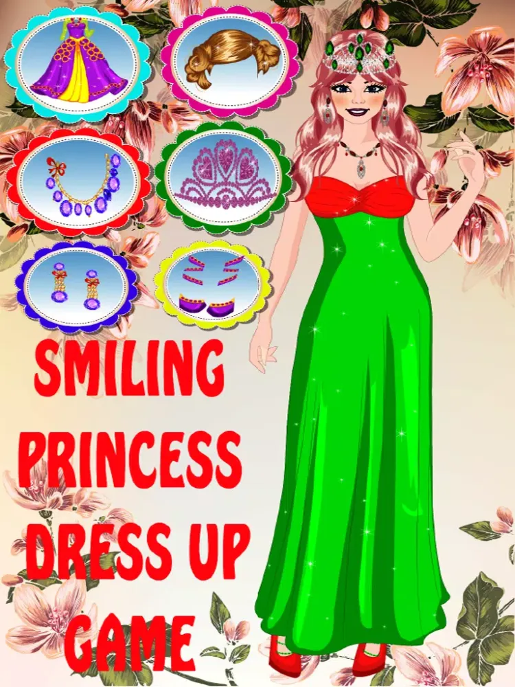 Smiling Princess Dress Up Game iPad  Screenshots