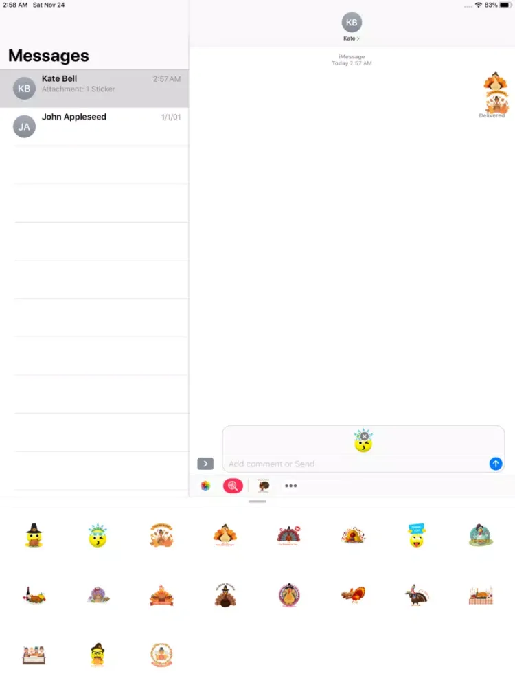 Zrzuty ekranu ThanksGiving Day Stickers! iPad 