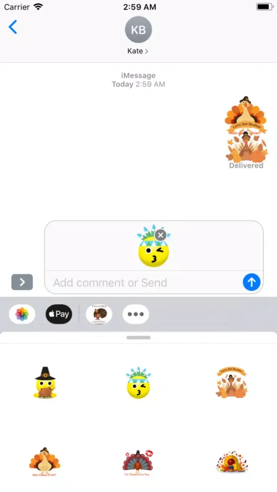 Zrzuty ekranu ThanksGiving Day Stickers!