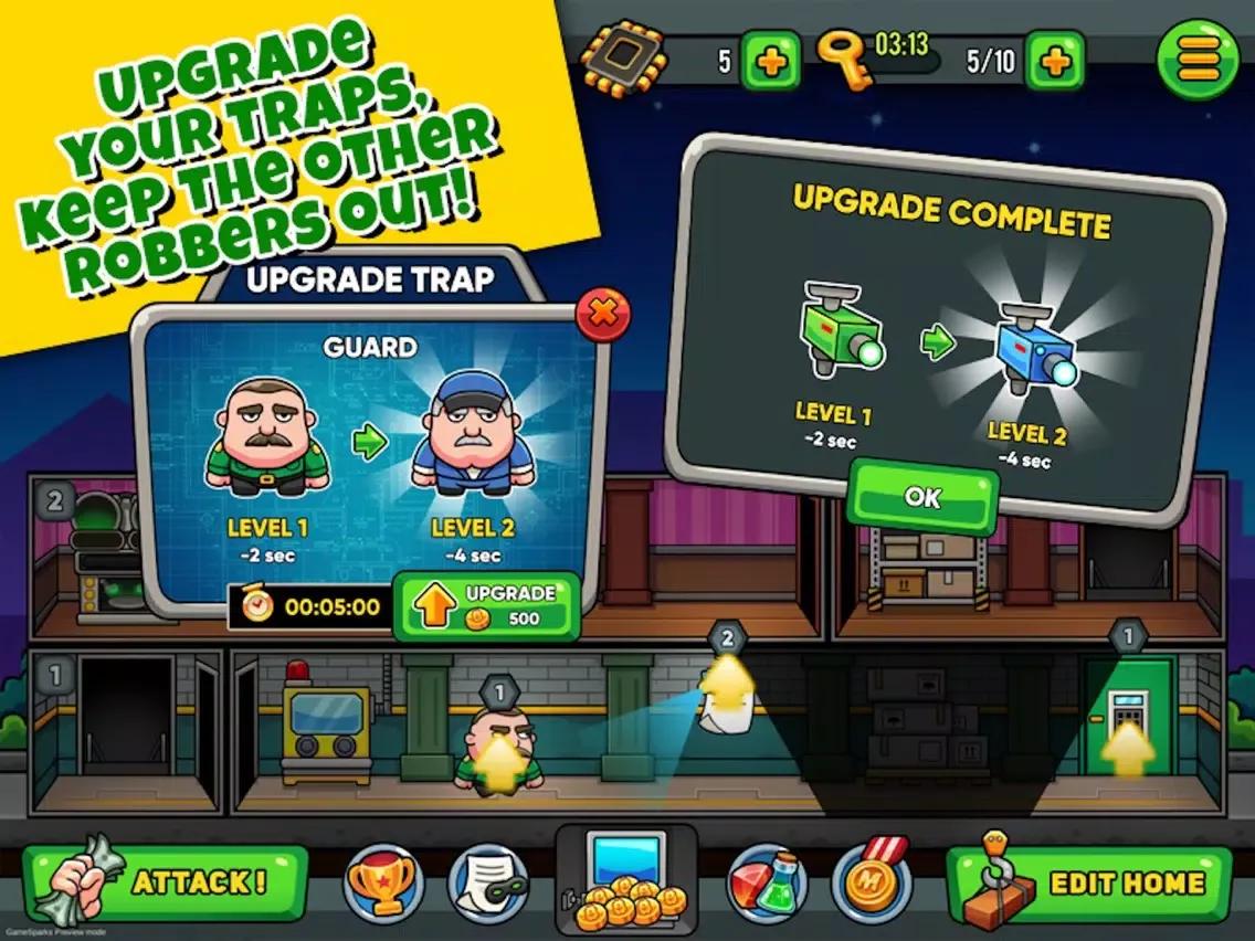 Zrzuty ekranu Bob The Robber: LOR iPad 