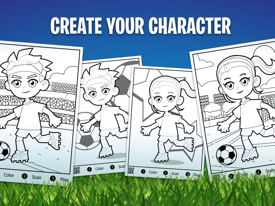 Capturas de pantalla de 3D Soccer - Color & Play in AR iPad 