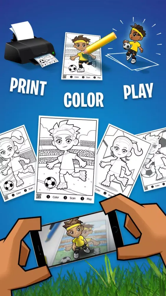 Capturas de pantalla de 3D Soccer - Color & Play in AR