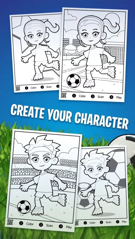 Capturas de pantalla de 3D Soccer - Color & Play in AR