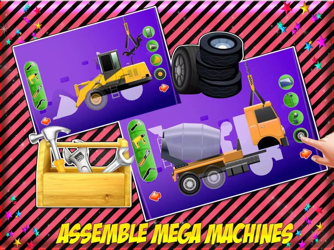 Captures d'écran de Build Construction Machines & Auto Shop Game iPad 