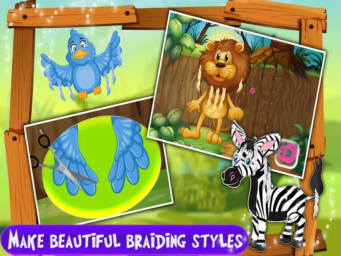Capturas de tela do Jungle Animal Salon Braiding –Wild Pets haircut iPad 