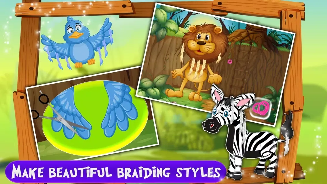 Capturas de tela do Jungle Animal Salon Braiding –Wild Pets haircut