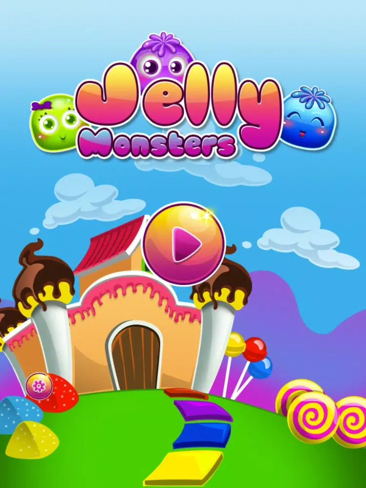 A Cute Jelly Monsters - Popping Match Game! iPad  스크린샷