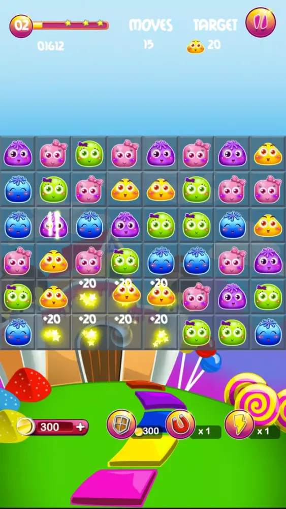 A Cute Jelly Monsters - Popping Match Game! 스크린샷