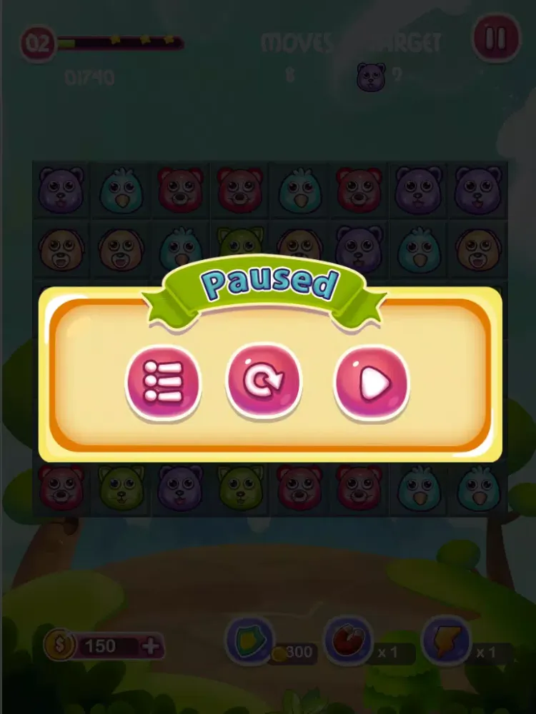 Captures d'écran de Jelly Pet Crush - Match & Pop cute kittens, birds, piggies, puppies and baby bears iPad 