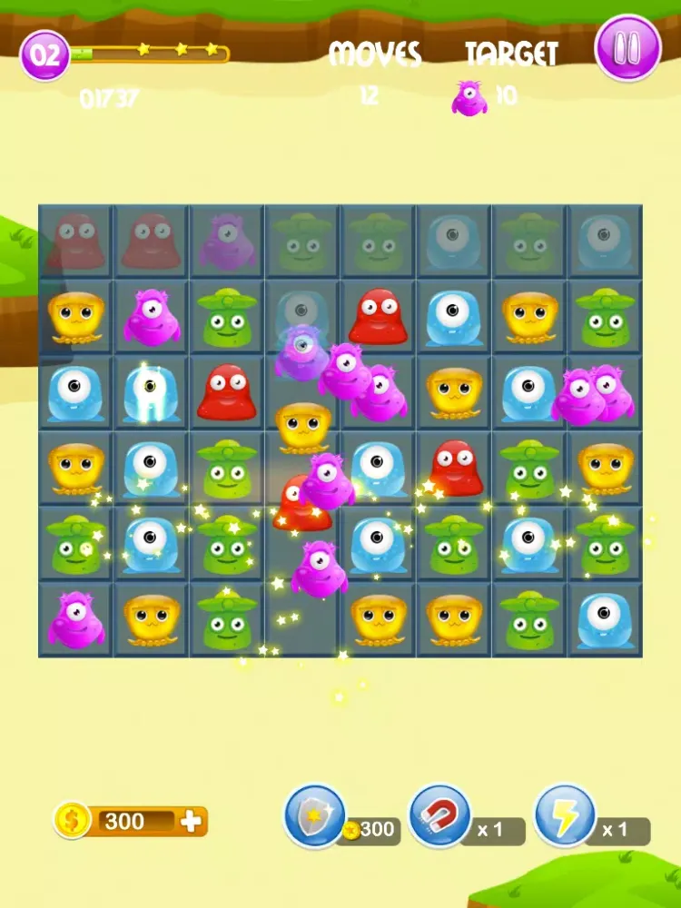 A Jelly Pets Mania - Match adorable monsters iPad  Ekran Görüntüleri