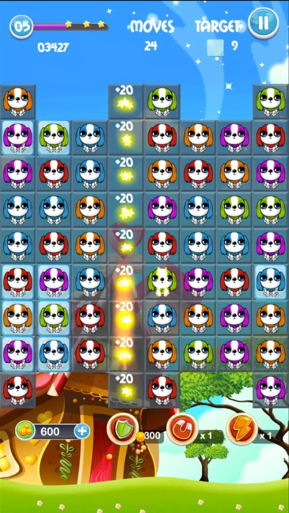 Juicy Pet Mania - Match 3 game with cute puppies Ekran Görüntüleri