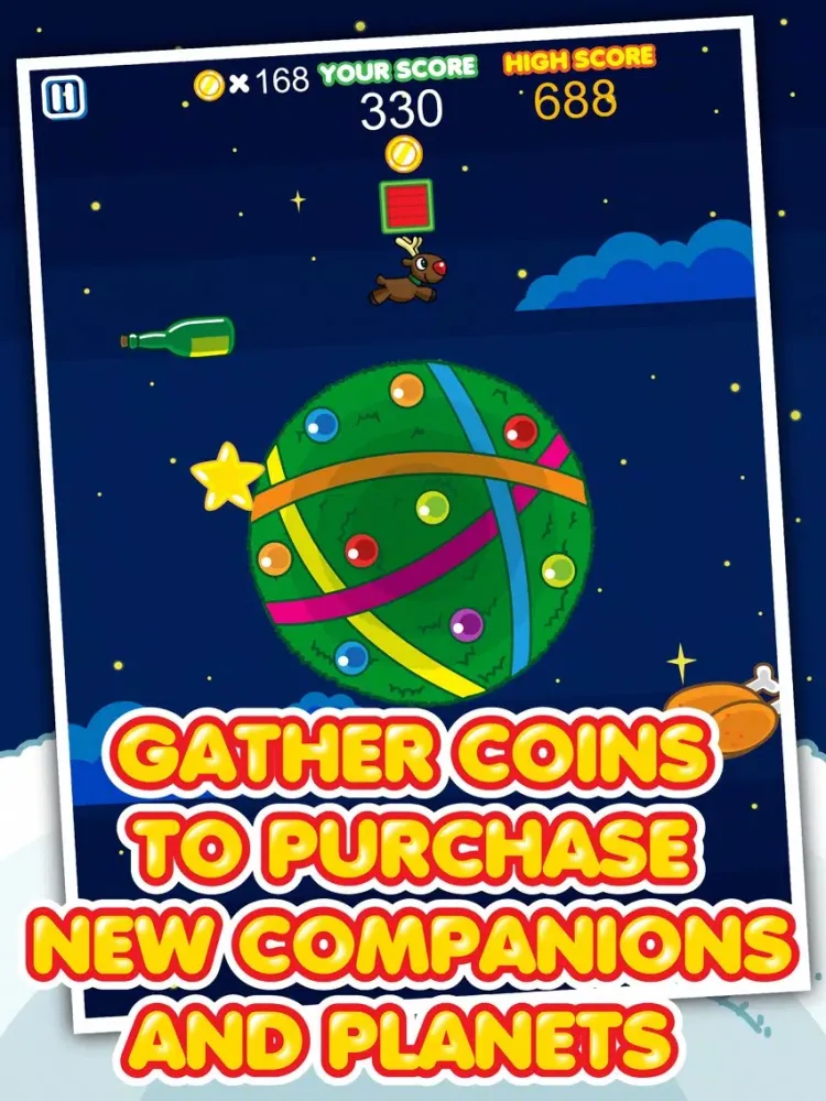 Screenshot di Amazing X'mas Planet - Hohoho ! Santa Claus Perfect Run & Dash On Christmas Day iPad 