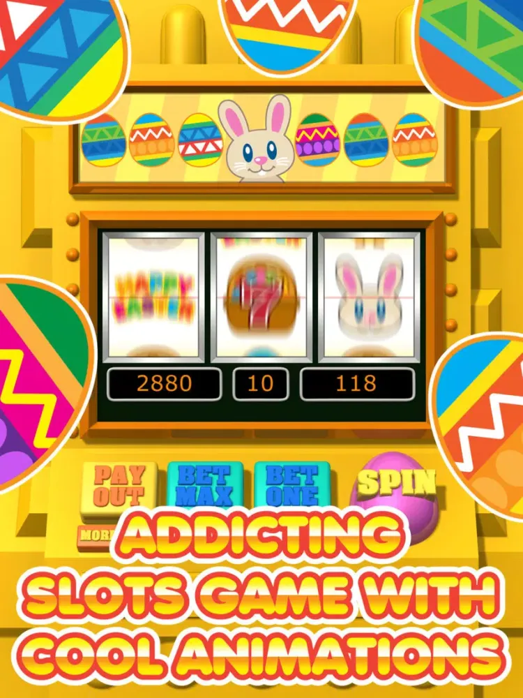 Capturas de tela do Lucky Easter Slots - A Fortunate Bunny & Egg Cheer Awards Slot Machine iPad 
