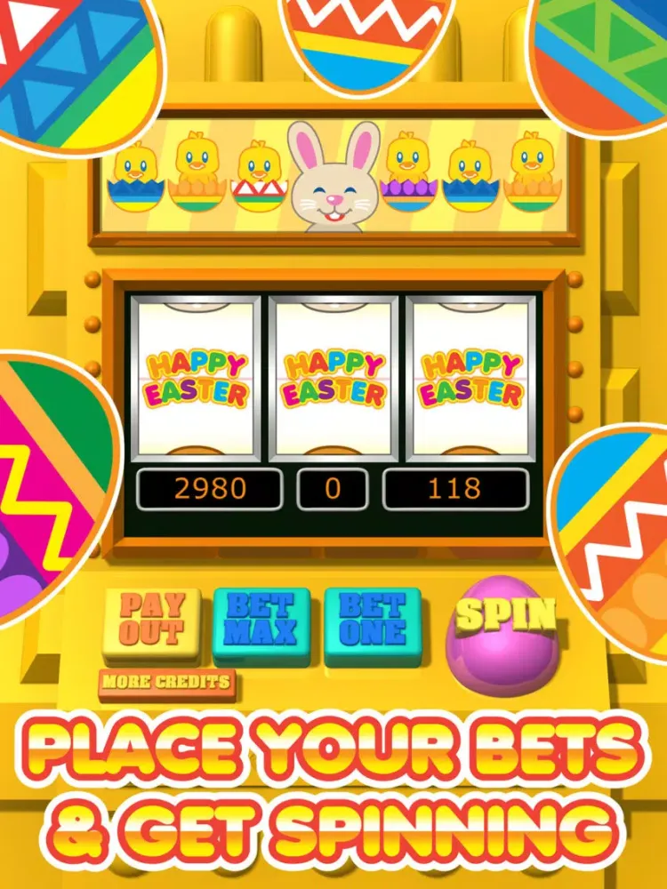Capturas de tela do Lucky Easter Slots - A Fortunate Bunny & Egg Cheer Awards Slot Machine iPad 