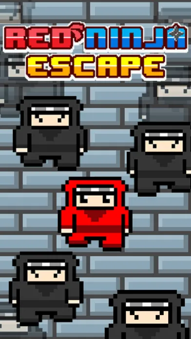 Red Ninja Escape - Go Run Away Challenge 8 bit Games Ekran Görüntüleri
